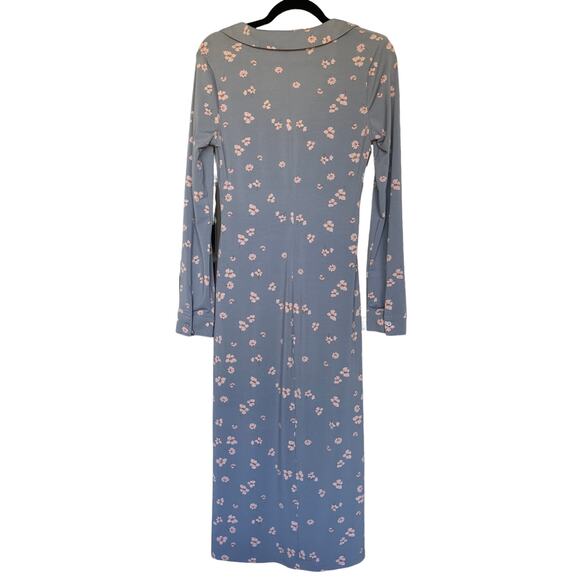 WAYF Remember Me Twist Detail Long Sleeve Cutout Midi Dress Size Small - Picture 5 of 9